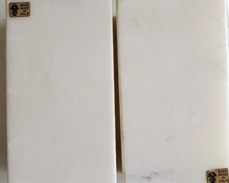 Rectangle marble bookends approx. 8"x4"x2" deep
