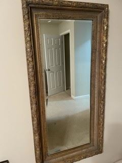 Full length gold mirror