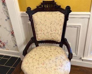 Antique chair with matching settee