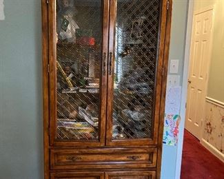 Wire front cabinet great for books or display
