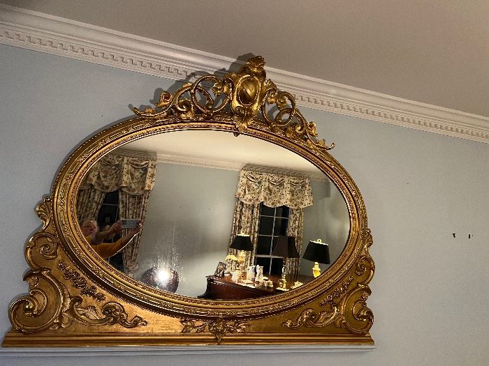 1800’S Gilded wood Mantle Mirror from Charleston Historic Joseph Manigault House/Musuem