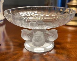 Lalique crystal birds bowl