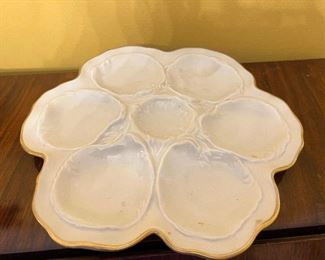 Limoges Porcelain Oyster Plate