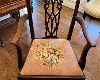 Needlepoint chairs part of set