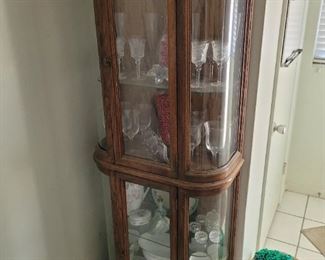 nice curio cabinet, contents sold separately