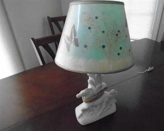 Van Briggle lamp with original shade