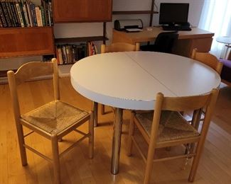 Mid century Modern Italian Rush Seat Dining Chairs, more chairs available