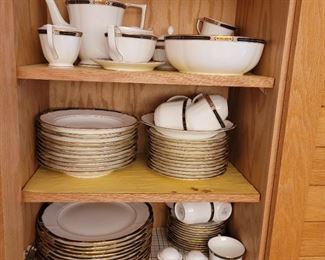 Mikasa Cap 10 Jewel tone Black  Service for 10+, including serving pieces and coffee pot, excellent condition