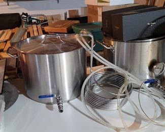Beer Brewing Kettles and supplies