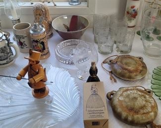 Smoker, art pottery steins