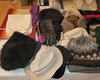 Womens hats, gloves and accessories