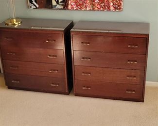 two 4 drawer chests
