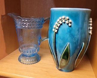 Depression glass art pottery