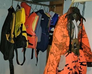 Life jackets and hunting clothes