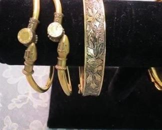 Gold filled bracelets.