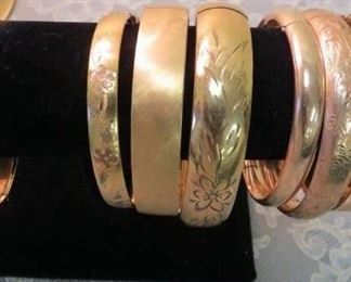 Gold filled bracelets.