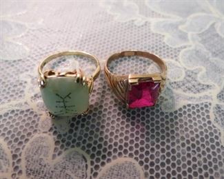 10k gold gemstone rings.