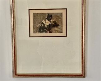 Edouard Manet, La Parisienne woodcut etching on paper 