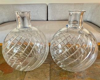 Baccarat pair of vases 