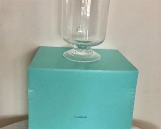 Tiffany & Co glass vase in original box 