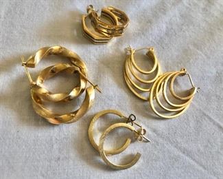 14K gold hoop earrings 