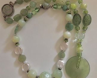 Stone and jade necklaces 