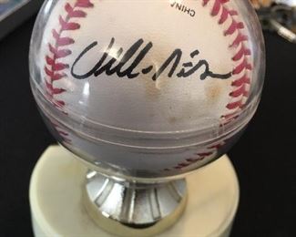 Willie McGee signed baseball