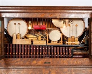 Interior of the COIN-OP ORCHESTRION PLAYER PIANO
