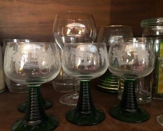 Various sets of tumblers and glasses