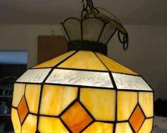 Assortment of Tiffany /Stifel Style Ceiling Lamps