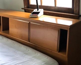 Queen size bed, bedframe and headboard (like new).