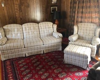 Living Room Set - Sofa and Recliner w/ Ottoman (storage)