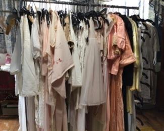 Woman's FABULOUS lingerie items from 1900-1940, including bias cut gowns, bed jackets, kimonos, slips, corsets, bras, dressing gowns, robes