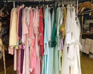 Vintage Lingerie from 1950-1979 including nightgowns, peignoirs, sets, bed jackets, lounging pajamas, robes