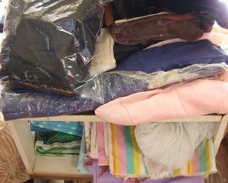 Lots of antique and vintage fabrics, some deadstock from 1900-1969, silks, velvets, cottons, Barkcloth, rayon