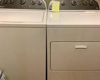 Whirlpool Washer and Dryer Set.  Like New Top load washer and Electric Dryer Pair.
