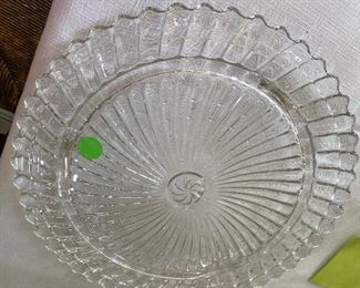 $12 - LOT 79 - glass footed cake plate