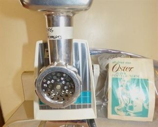 Vintage Oster Food Grinder with manual