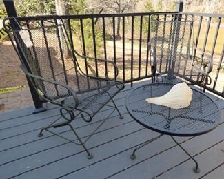 Vintage Wrought Iron Chairs & table set