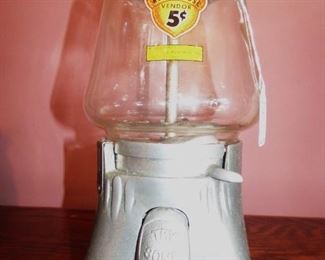 Vintage Acorn 5 Cent Gum Ball Machine