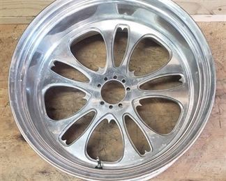 Used Billet Aluminum Rear Motorcycle Rim (19 in. diameter and 9.25 in. width)