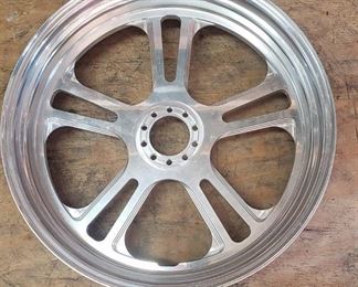 New Billet Aluminum Rear Motorcycle Rim (19.25 in. diameter and 6.25 in. width)