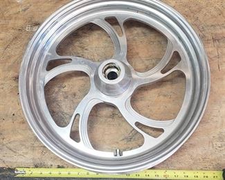 New Billet Aluminum Motorcycle Rim w/Hub (19.25 in. diameter and 4.125 in. width)