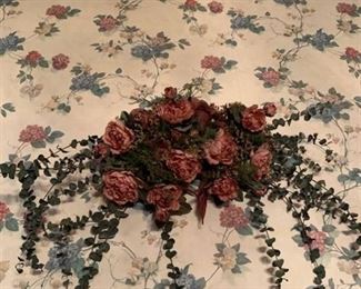 Artificial flower wall hanging