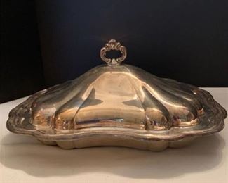 Silver Plate covered serving dish
