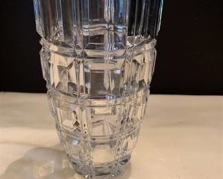 Heavy glass vase (has chip)