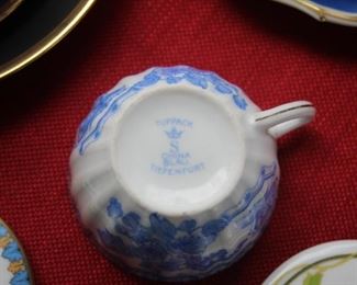 Tea set, German made bone china. Tuppack, Blau Tiefenfurt.