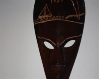 Wooden tribal mask.