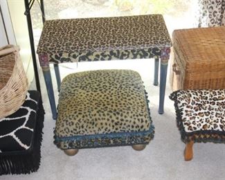 Selection of footstools.