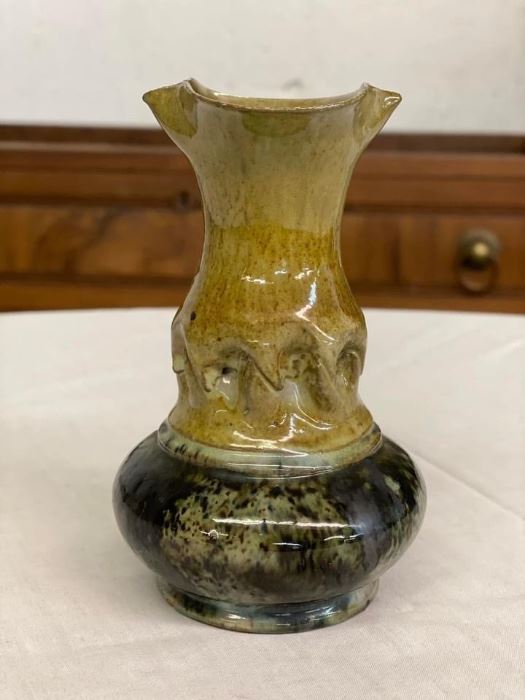 George Ohr (1857-1918) Pottery @4 7/8” tall marked “G E Ohr Biloxi” 